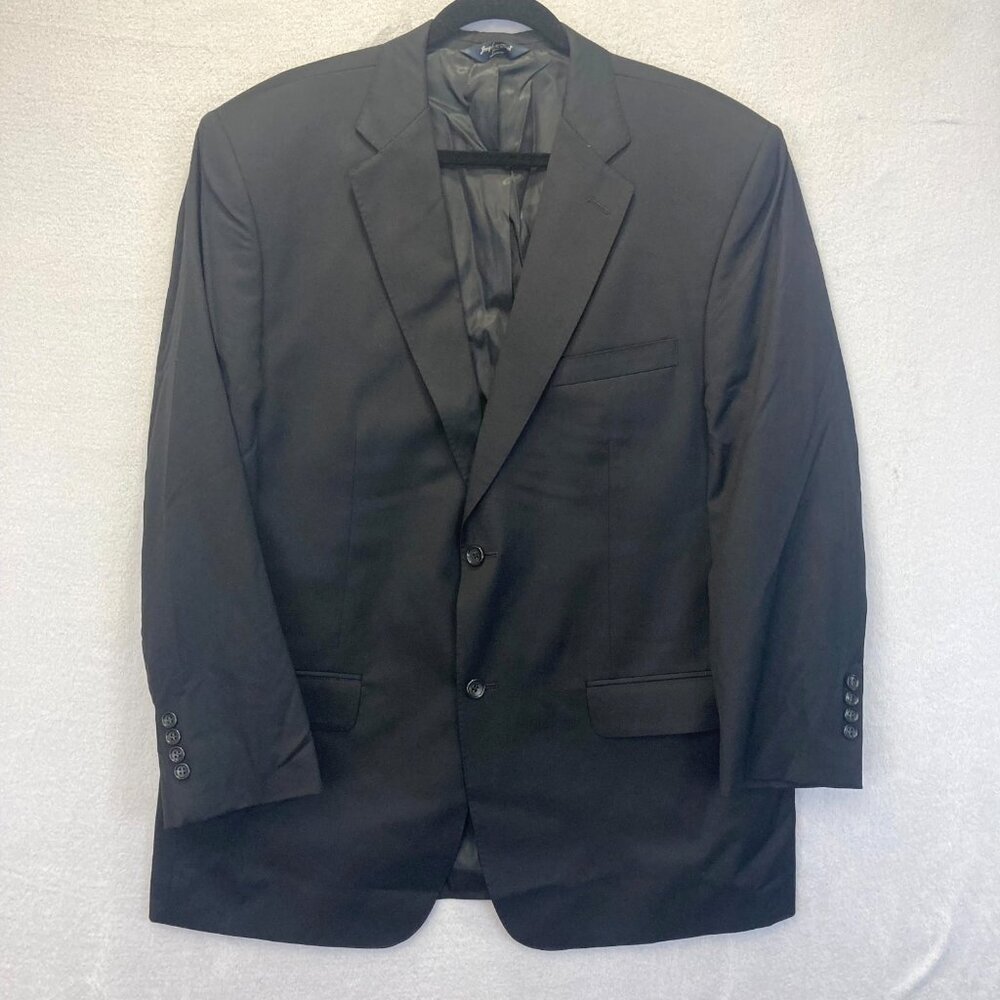 Joseph‎ & Feiss Gold Wool Blazer Jacket 44R Black Formal Quiet Luxury Suit Sport